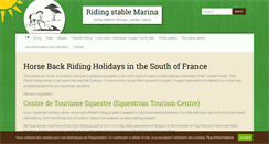Desktop Screenshot of centre-equestre-marina.com
